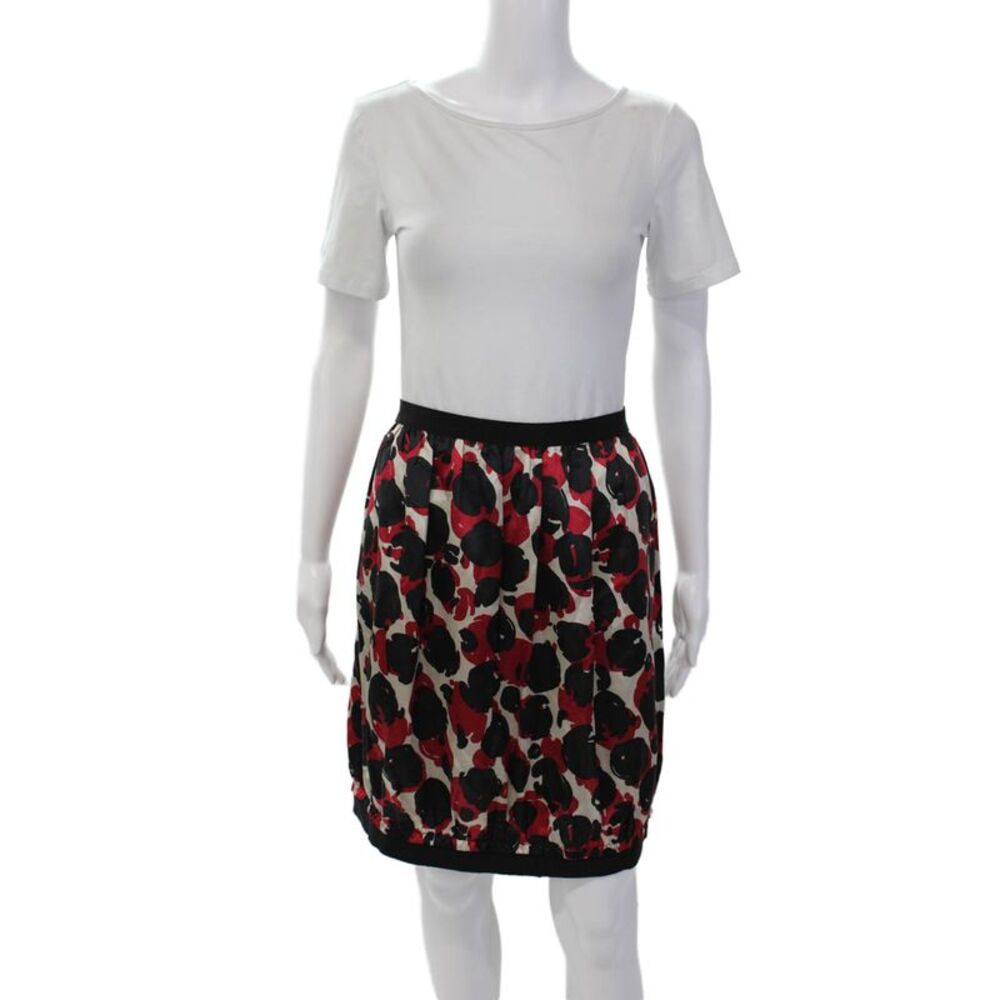 Moschino Cheap & Chic Womens Silk Abstract Print Bubble Skirt Multi Colored Size